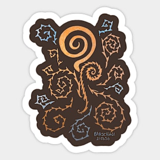 Spiky Swirls Sticker